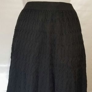 SKIRT: Willi Smith Black knit skater mini skirt